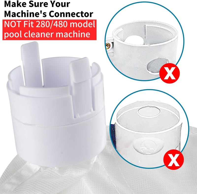 WONEWTH Pool Cleaner Bags with Zipper Replacement for Polaris 360, 380 Parts Pool Cleaner All Purpose Filter Bag (2 Pack) - Image 3